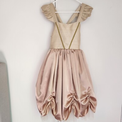Dollcake in Character Golden Good Times Gold Short Dress Girls Size 10 Whimsical
