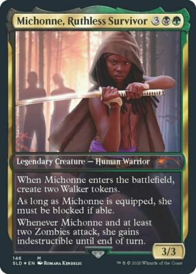 1x FOIL MICHONNE, RUTHLESS SURVIVOR - The Walking Dead Secret Lair