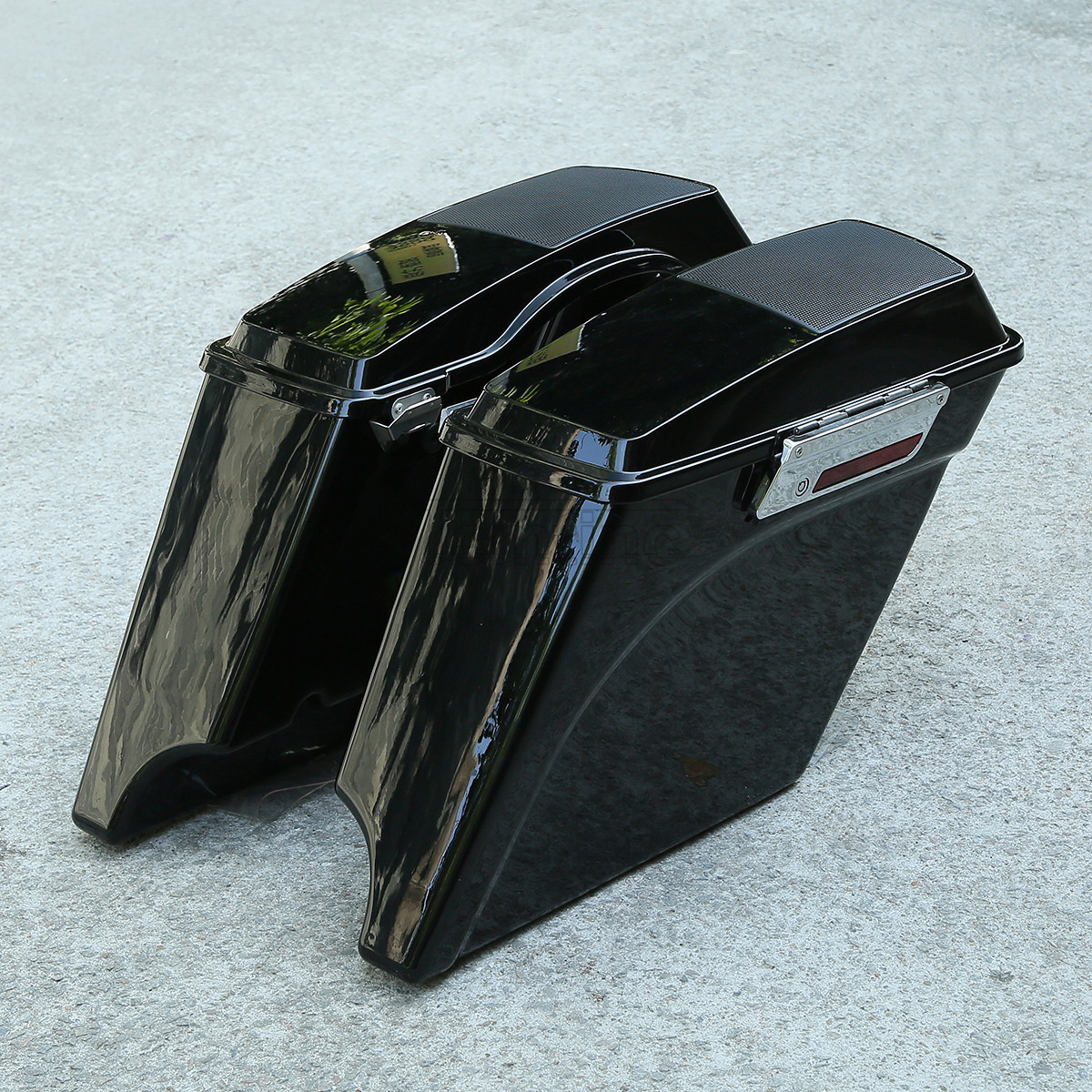 Chrome Saddlebag Saddle bag Conversion Brackets For Harley Heritage