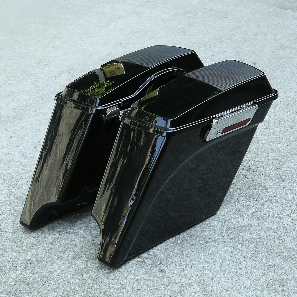 5" Saddlebags & Conversion Brackets Fit For Harley Softail Heritage Deluxe 84-17 - Image 2 of 4