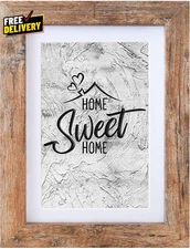 5X7 Picture Frame Can Display Photo 4X6 with Mat Wood Frame with Shatterproof...