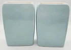 Vintage Royal Haeger USA Baby Blue Rectangular Vase Set R448 Art Deco MCM Simple