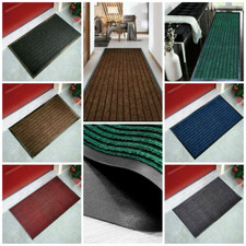 Rubber Backed Door Mat Heavy Duty Thick Hallway Kitchen Runner Non Slip Carpets