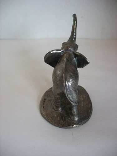 *STERLING SILVER HALLMARKED ELEPHANT FIGURE by CAMELOT SILVERWARE/SHEFFIELD 140g - Picture 5 of 10