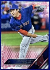 2016 Topps Update JUNICHI TAZAWA #US20 Mother’s Day Pink Parallel /50 Red Sox