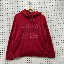 Nike Hoodie Sweatshirt Mens Small Red JUST DO IT 72 Spell Out Hooded 22x24