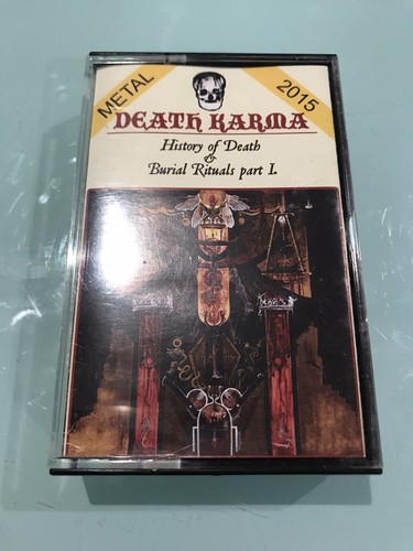 30/30 Death Karma 2015 History Of Death 1 Black Metal Cassette COFFIN Wooden Box - Picture 6 of 11