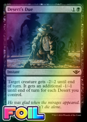 x1 Desert's Due OTJ MTG 85 FOIL COMMON M/NM 1x