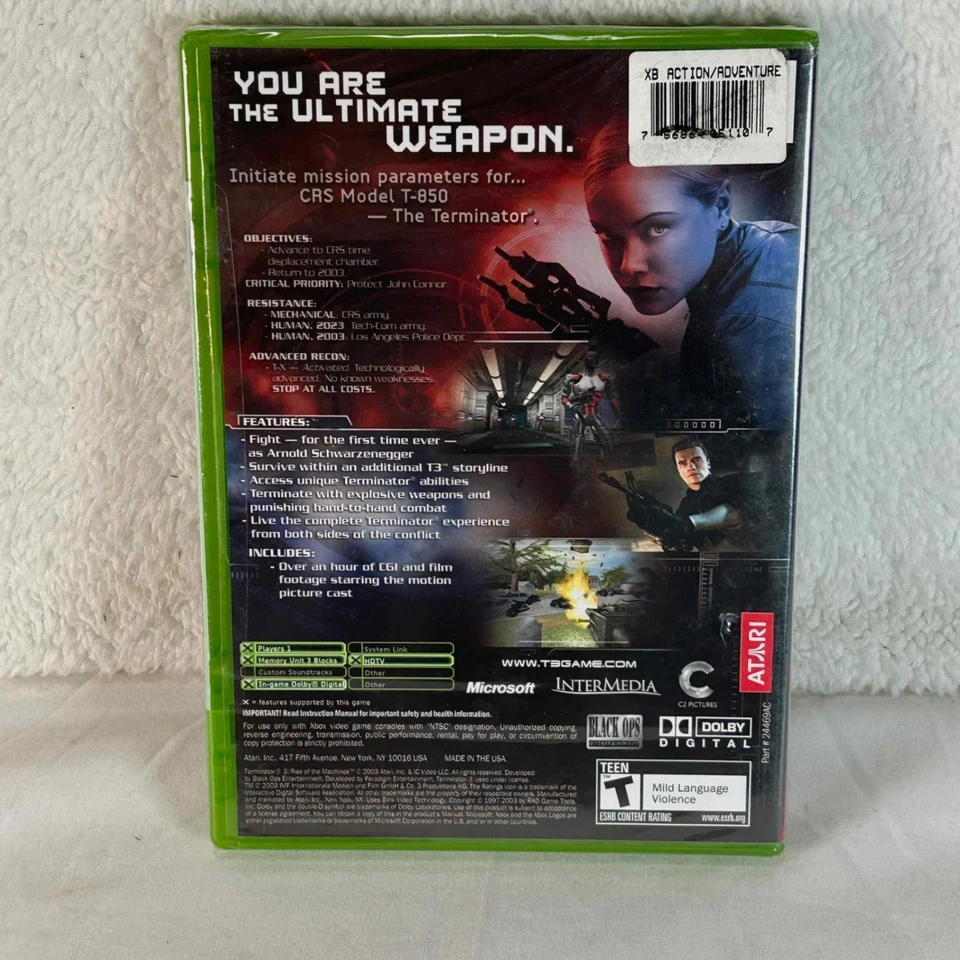 Terminator 3 Rise of the Machines Xbox Video Game Action Adventure Atari New - Image 4 of 4