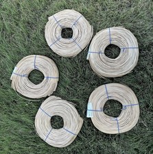Five Rolls of 1.5mm Basket Making Round Reed - Many Hundreds Of Feet - Unused