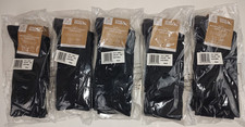 Eddie Bauer Unisex Coolmax Crew Socks Black 2-Packs Lot of 5 Size M New