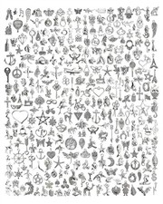 300Pcs Bulk Tibetan Silver Charms Pendants for DIY Jewelry Making Bracelet