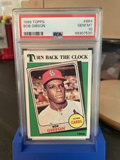 1988 TOPPS #664 BOB GIBSON HOF PSA 10