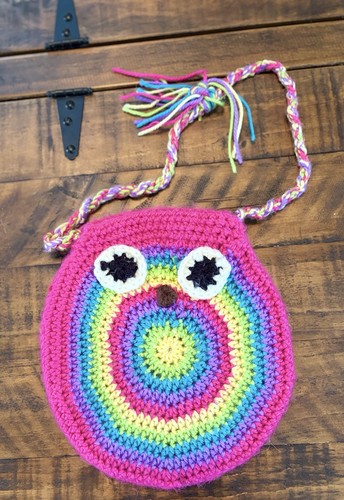 Handmade Crochet Owl Purse/ Tote Bag