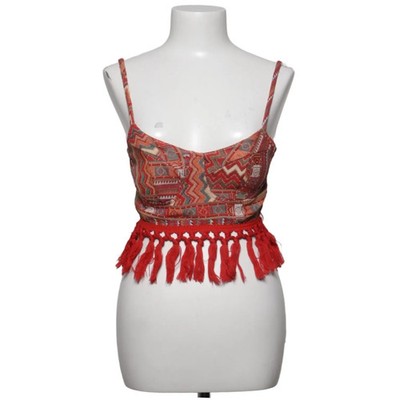 Cider, Crop Top, Größe: XS, Rot/Mehrfarbig, Baumwolle/Polyester, Print #yl7