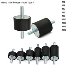 Rubber Mount Car Boat Bobbin Anti Vibration M3 M4 M5 M6 to M20 Cylindrical / A