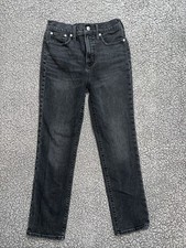 Madewell The Perfect Vintage Straight Jean Black Womens Size 26