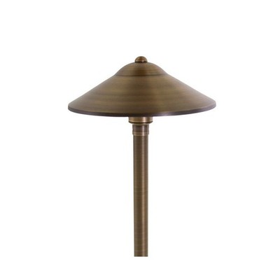 VOLT Max Spread 12V Solid Cast Brass Path Light (25'' Tall, 9'' Shade) for Low ...