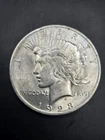 1923 Peace dollar, BU tremendous luster, 90% Silver