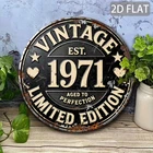 Tin Metal Signs Home Décor 8x8 Inch Vintage 1971 Limited Edition Aluminum Wall A
