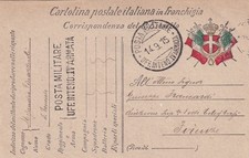 18291-PRIMA GUERRA MONDIALE, POSTA MILITARE UFF. INTEND. IV ARMATA, 14/9/1915