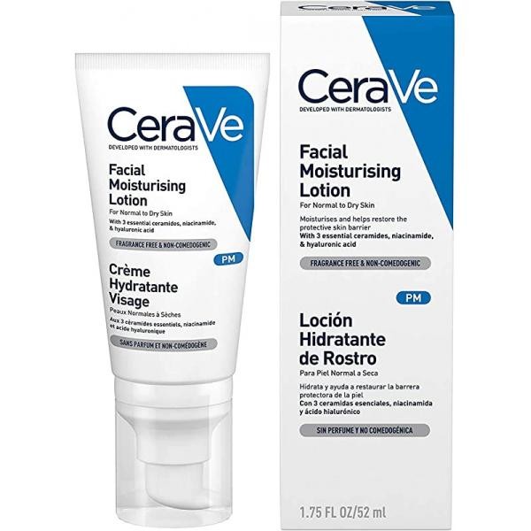 Cerave - Pm Facial Moisturising Lotion For Normal To Dry Skin 52Ml - Immagine 2