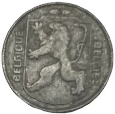 1943 BELGIUM 🇧🇪 ONE (1) FRANC COIN - Combined Shipping - Lot C80b