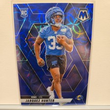 2025 Panini Mosaic Football - Jarquez Hunter #380 Blue Scope Prizm (RC)