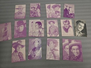 Lot Of 17 Vintage Arcade Cards Hollywood Cowboys.
