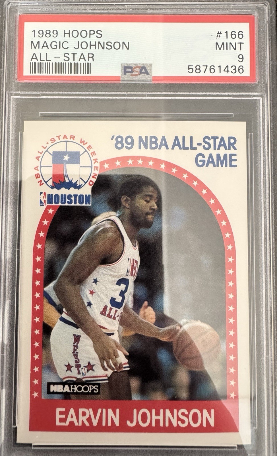 1989-90 NBA Hoops - All-Star Game Magic Johnson #166 PSA 9