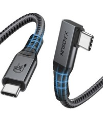 90 Degree USB 4 Cable for Thunderbolt 5 120Gbps 16K 240W Right Angle