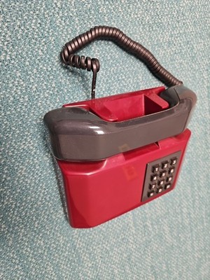 TELEFONO ITALTEL Telematic rosso SIP Italy Original 1970s