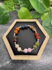 Handmade Ceramic Bead Beaded Stackable 6 Plus Stretch Bracelet New B233