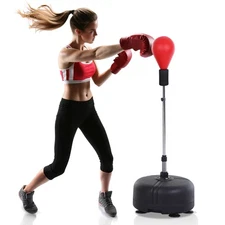 Hitting Bag Boxer Circle Set Freestanding Suction Cup, Adjustable Height