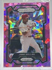 2024 Panini Prizm #87 Jimmy Rollins Pink Cracked Ice Prizm Phillies