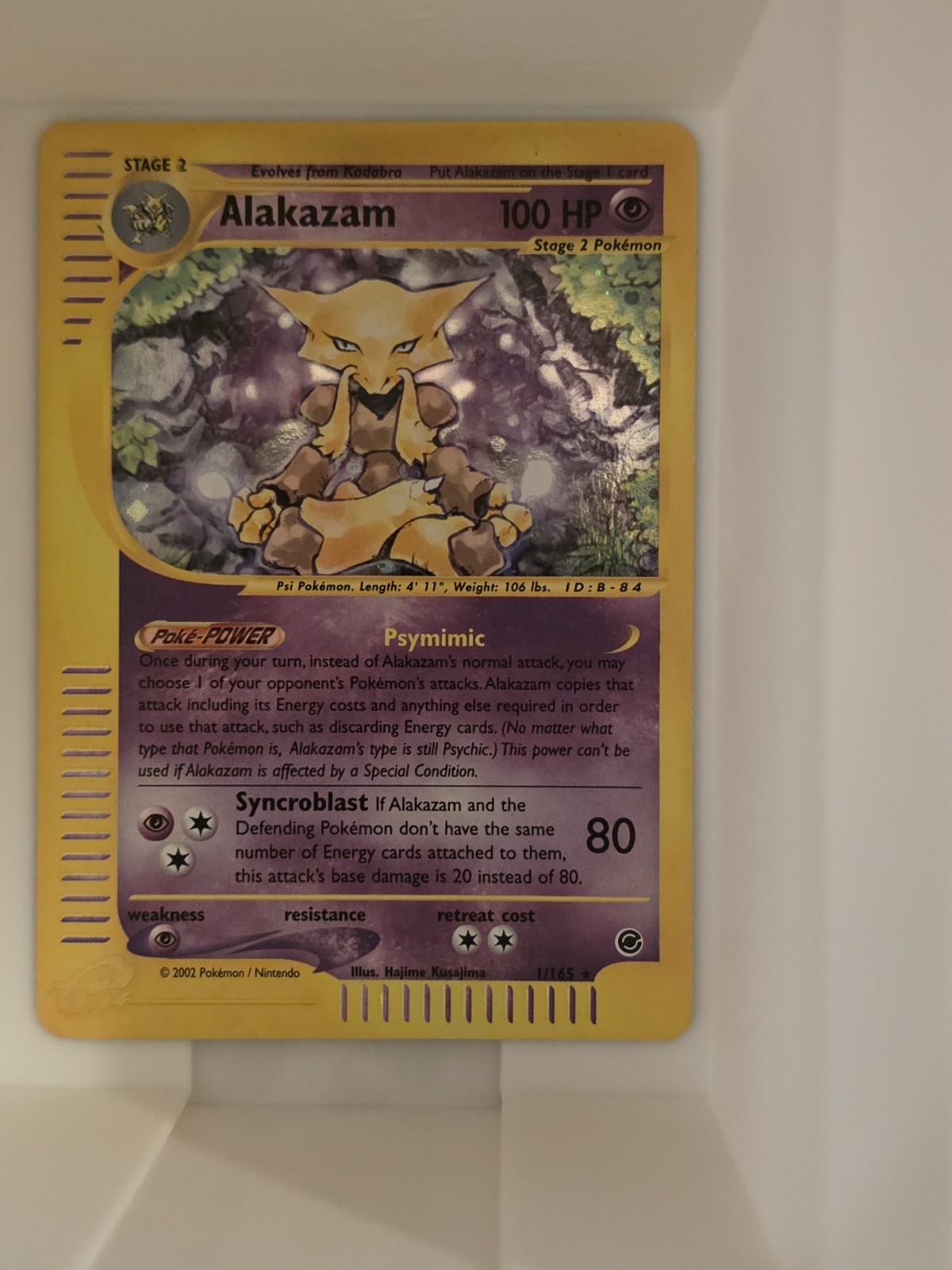 Pokemon TCG Alakazam Expedition Base Set Holo Card 001/165 - LP