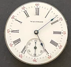 Antique 1905 Waltham Seaside 1890 Pocket Watch Movement Running Ticks 6s 15j USA