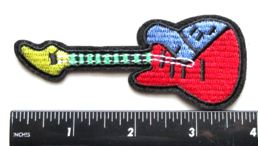 🔥Guitar Music Battle Vest Jacket Clothing Hat Embroidered Iron On Patch