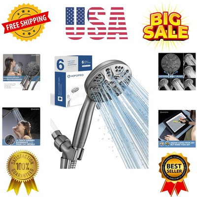 #ad 6 Mode High Pressure Handheld Shower Head Set Consumer Reports Recommended H... $37.59