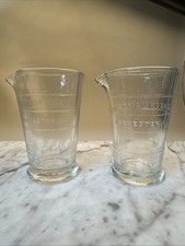 2 Vintage - Eastman Kodak - Glass Darkroom Graduate Beaker 4oz w/Pour Spout