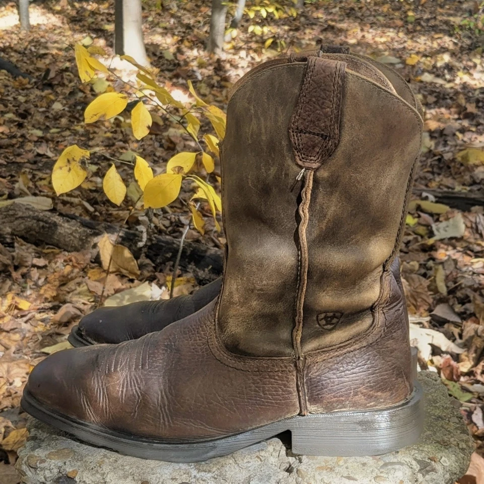 Ariat Rambler Marrón Puntera Cuadrada 10002317 (35829) Botas de Vaquero del Oeste para Hombres 11D Foto 2 de 4
