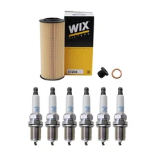 Wix Engine Oil Filter & NGK 6 Spark Plugs kit for A6 A7 A8 Quattro Q7 S5 Touareg
