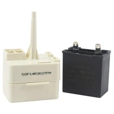 Appli Parts W10613606 Refrigerator Compressor Start Relay and 15 mfd 250 VAC Ca