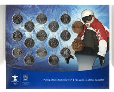  2010 Vancouver CANADA - winter Olympic 17 Coins Set Royal Mint