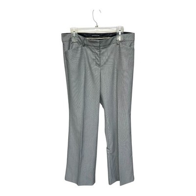 Express Design Studio Gray and White Plaid Flare Dress Pants-Size 10