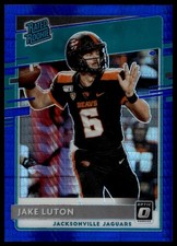 2020 Donruss Optic #194 Jake Luton Blue Hyper
