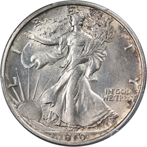 1919-P Walking Liberty Half PCGS AU58 Great Eye Appeal Strong Strike