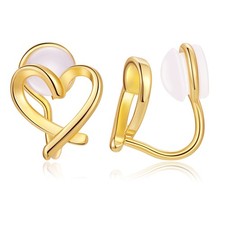 Clip On Earrings for Women Cute Heart Earrings Non piercing Clip Earrings for Wo
