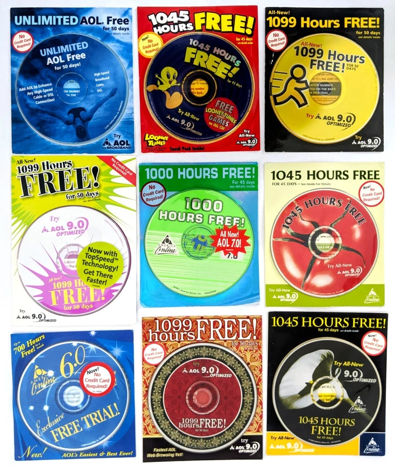 Vintage AOL CD Collection #1 - ALL 50 Blister Packs, SEALED - FREE SHIPPING ! - Image 2 of 4