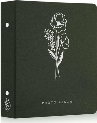 Fotoalbum 10x15 400, Leinen Einstecken Einsteckalbum für Hochformat Fotos 